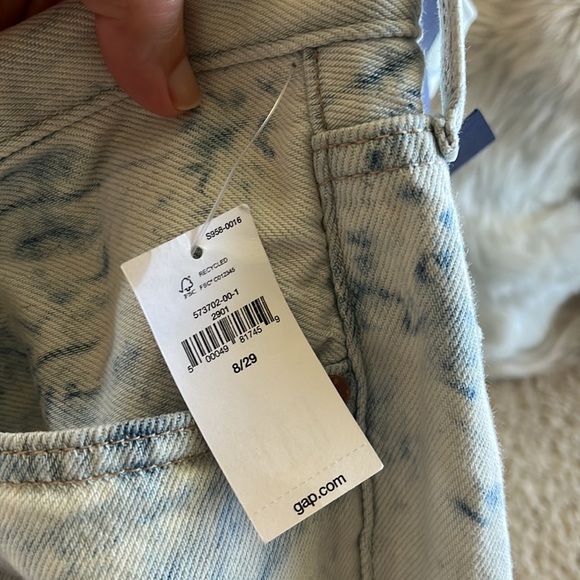 NWT Gap acid wash boyfriend button fly high waisted distressed jeans - Picture 11 of 11